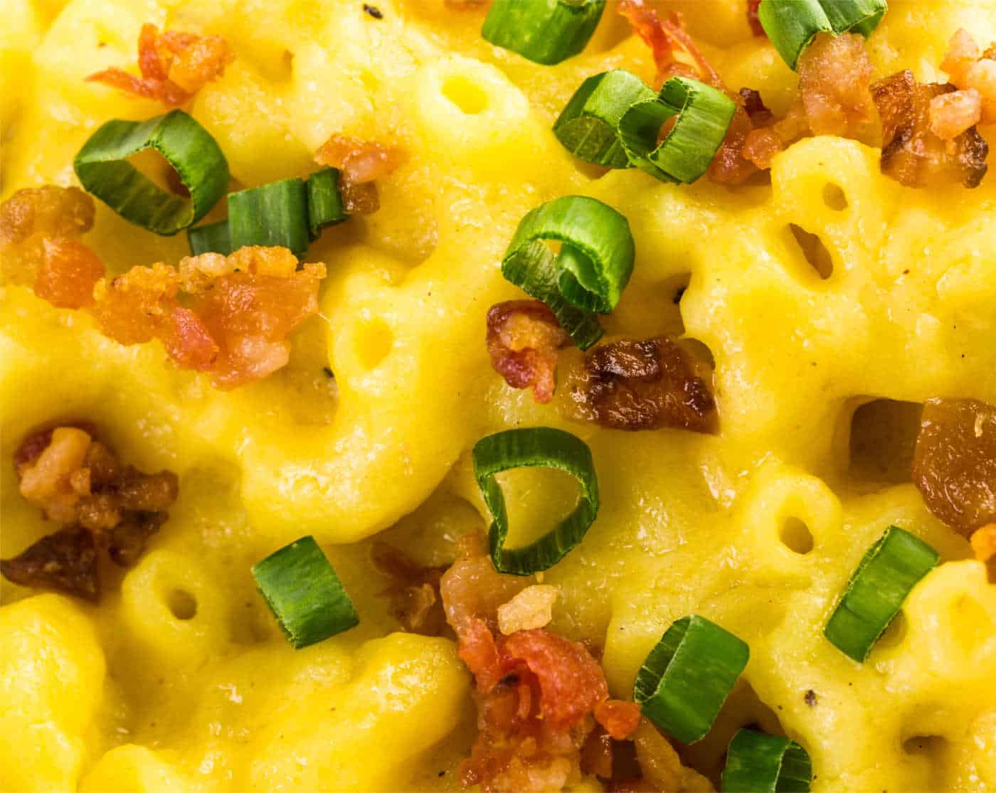 Delicious Phat Mac gourmet mac and cheese with bacon and spring onions